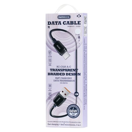 REMAX USB / Type C Fast Charging Data Cable 66W 1.2M RC-C025